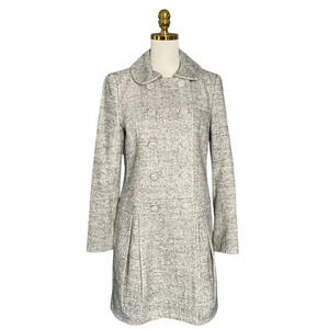 FRENCH CONNECTION | Women’s Double Breasted Marled Wool Blend Peacoat Size 8